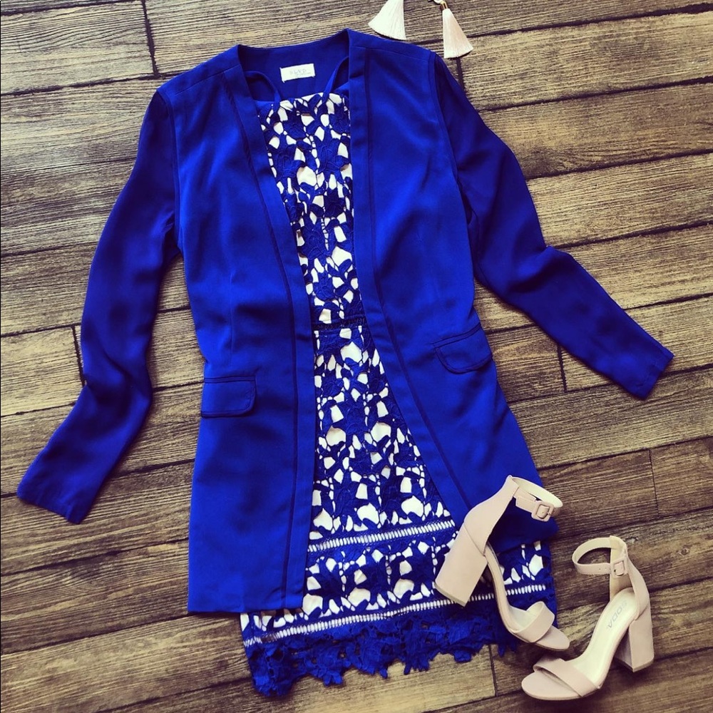 Lace dress and blazer